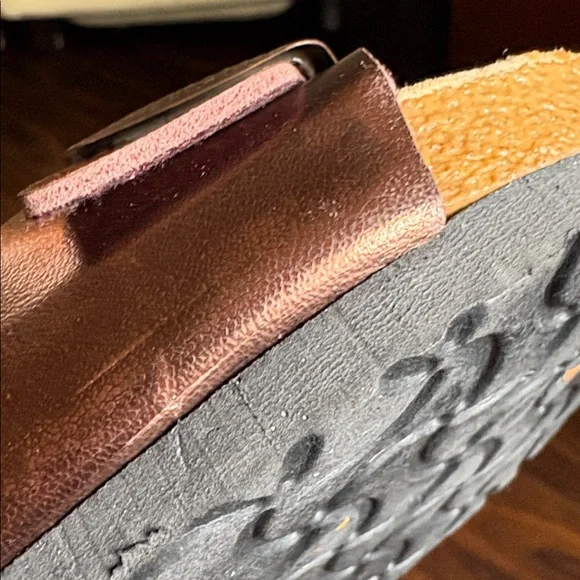 BIRKENSTOCK Arizona Birko-Flor Arizona Metallic Copper( Rose Gold) Sandals - Picture 16 of 17